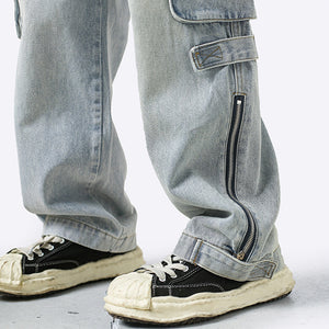 Zip Side Slit Pocket Jeans
