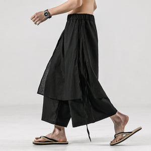 Japanese Linen Casual Hakama Pants