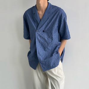 Cuban Collar Loose Casual Shirt