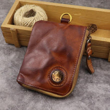 Load image into Gallery viewer, Retro Card Holder Genuine Leather Wallet
