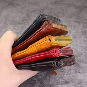 Retro Card Holder Genuine Leather Wallet