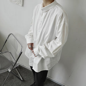Retro Stand Collar Literary Long Sleeve Shirt