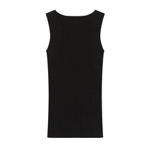 Load image into Gallery viewer, Slim Fit Knit Stretch Crew Neck Tank Top
