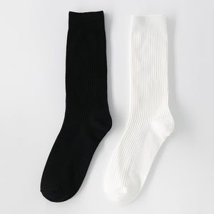 Black White Mid-length Socks