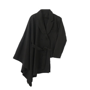 Irregular Cloak Cape Suit Coat