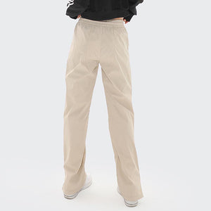 Zipper Strip Straight Casual Pants