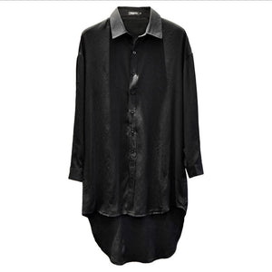 Irregular Tuxedo Long Sleeve Shirt