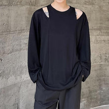 Load image into Gallery viewer, Zip Off Shoulder Long Sleeve T-Shirt
