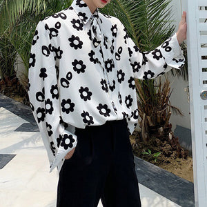 Flower Print Loose Shirt