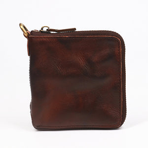 Retro Leather Zipper Wallet
