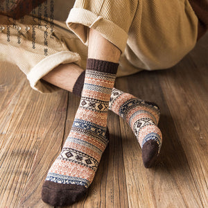 Men's Retro Ethnic Deodorant Cotton Socks