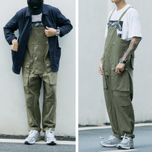 Load image into Gallery viewer, Japanese Washed-Denim Bib Overalls
