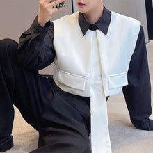 Load image into Gallery viewer, Cropped Pullover Vest with Tie
