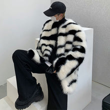 Load image into Gallery viewer, Zebra Print Plush Thick Coat
