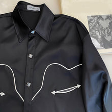 Load image into Gallery viewer, Contrast Color Hemming Long Sleeve Shirt
