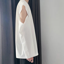 Load image into Gallery viewer, Shoulder Cutout Hem Split Bottom Shirt
