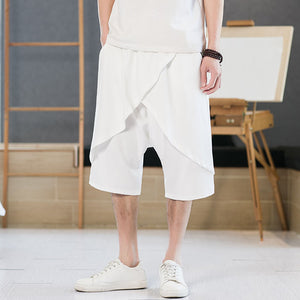 Loose Casual Fake Two Piece Baggy Pants