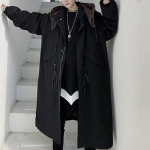 Load image into Gallery viewer, Canvas Hooded Mid-length Trench Coat
