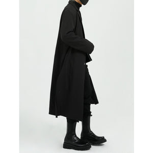 Retro Solid Trench Coat