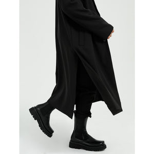 Retro Solid Trench Coat