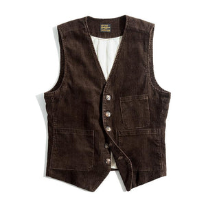 Vintage Autumn Corduroy Vest