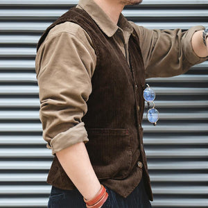 Vintage Autumn Corduroy Vest