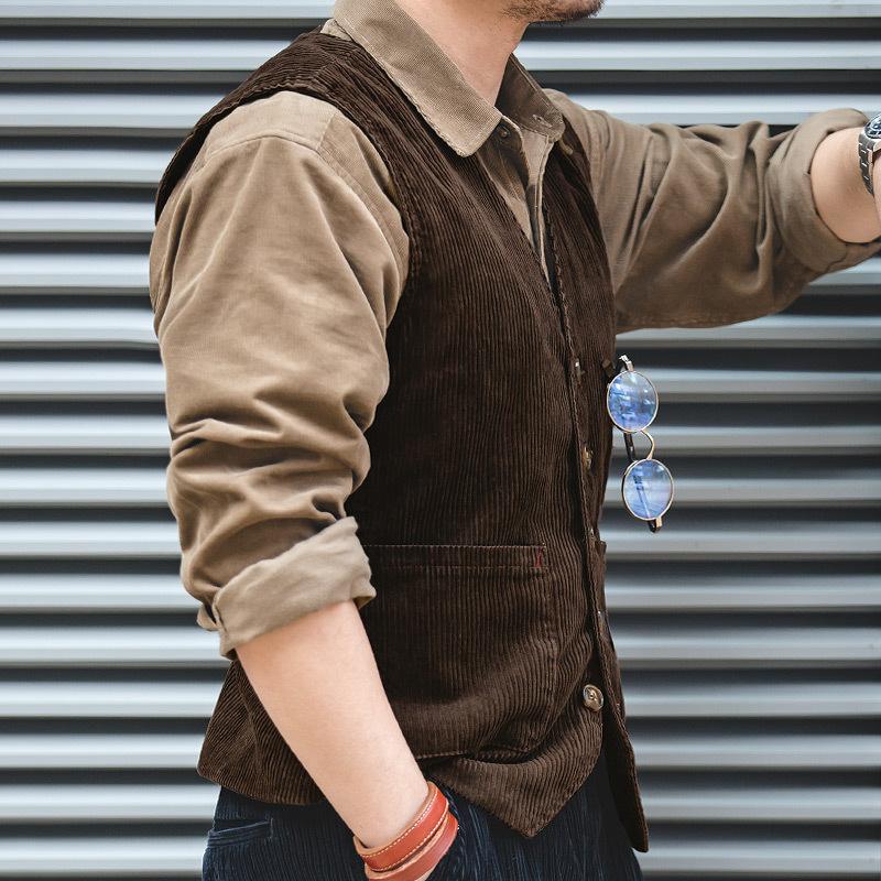 Vintage Autumn Corduroy Vest