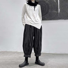 Load image into Gallery viewer, Dark Thick Striped Casual Pants
