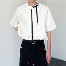 Load image into Gallery viewer, Contrast Tie Shoulder Pads T-Shirt
