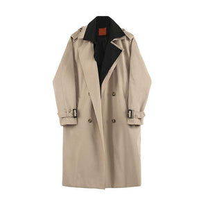 Fake Two-piece Mid-length Trench Coat