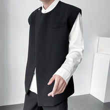 Load image into Gallery viewer, Japanese Retro Asymmetrical Sleeveless Vest Jacket
