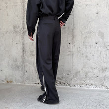 Load image into Gallery viewer, Contrast Webbing Loose Wide-Leg Pants
