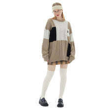 Load image into Gallery viewer, Colorblock Round Neck Couple Sweater
