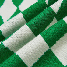 Load image into Gallery viewer, Checkerboard V-Neck Knit Cardigan
