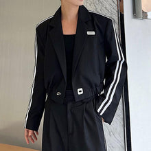 Load image into Gallery viewer, Spring Cropped Blazer Wide Leg Pants Two-Piece Suit
