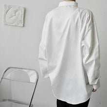 Load image into Gallery viewer, Retro Stand Collar Literary Long Sleeve Shirt
