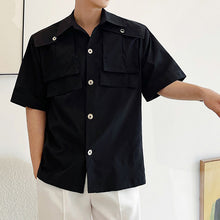 Load image into Gallery viewer, Large Pocket Casual Short Sleeve Shirt
