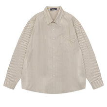 Load image into Gallery viewer, Japanese Retro Pocket Striped Shirt
