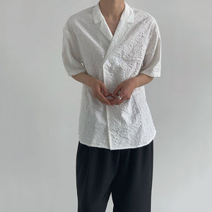 Cuban Collar Loose Casual Shirt