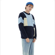 Load image into Gallery viewer, Colorblock Round Neck Couple Sweater
