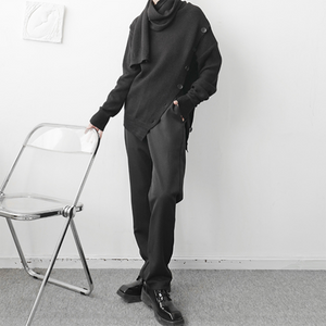 Irregular Scarf Neck Sweater