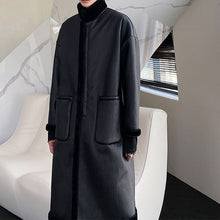 Load image into Gallery viewer, Stand-up Collar PU Leather Coat
