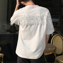 Load image into Gallery viewer, Fringed Loose Five-point T-shirt
