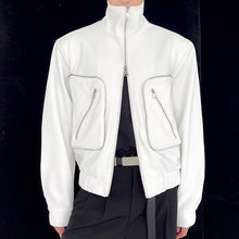Load image into Gallery viewer, Turtleneck Double Zip Pocket Jacket
