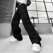 Load image into Gallery viewer, Multi-pocket Ruched Wide-Leg Track Pants
