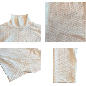 Turtleneck Waffle Pan Bottoming Shirt
