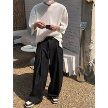 Load image into Gallery viewer, Pleated V Neck Thin Short Sleeve T-Shirt
