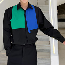 Load image into Gallery viewer, Irregular Patch Contrast Casual Shirt
