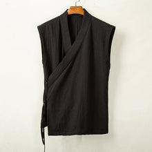 Load image into Gallery viewer, Cotton Linen Large Slanted Placket Vest
