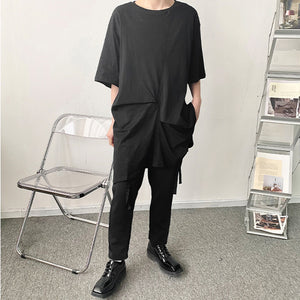 Asymmetric Loose Short Sleeve T-Shirt